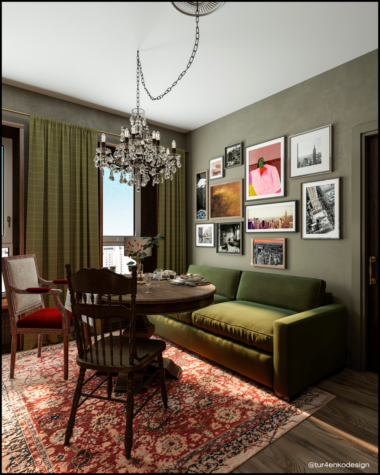 Дизайн гостиной в ЖК "Вестердам"