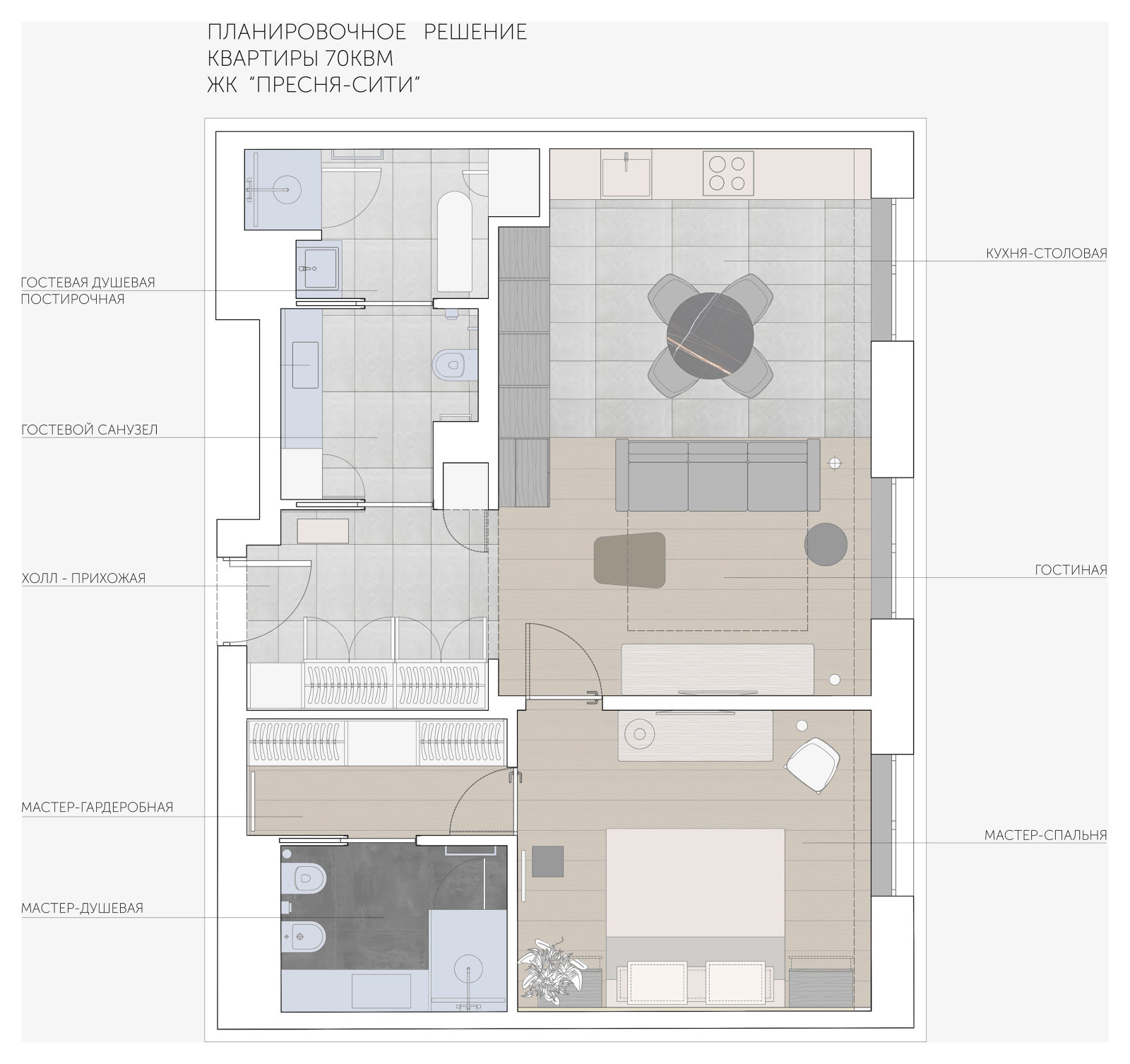 Интерьеры квартиры в ЖК Пресня-Сити