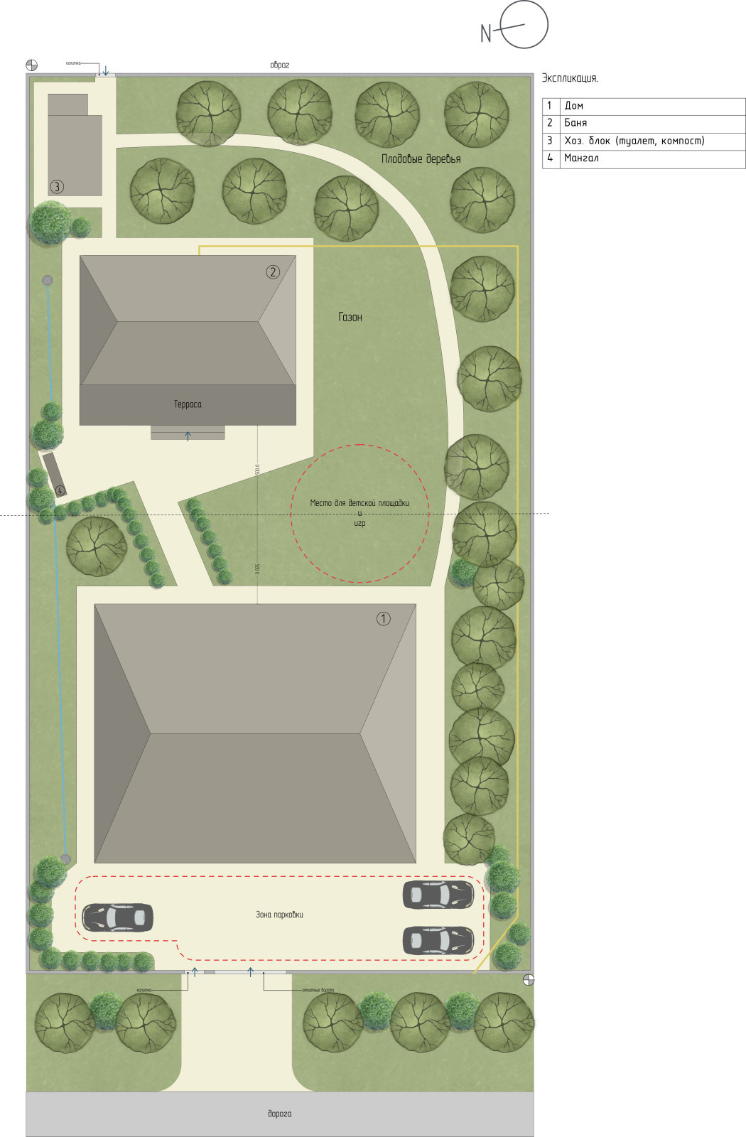 Territory planning design (city Orel, village Kireevka 2017)