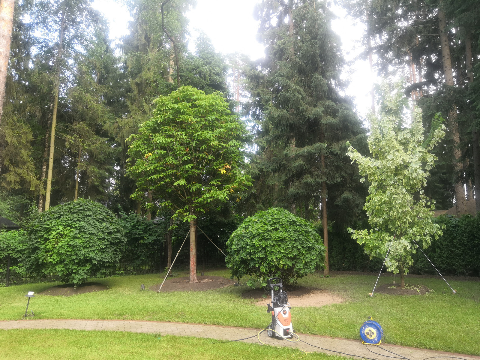 Landscape design of the territory (Moscow region, Sherwood village)