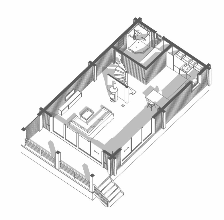 Проект гостевого дома из клееного бруса