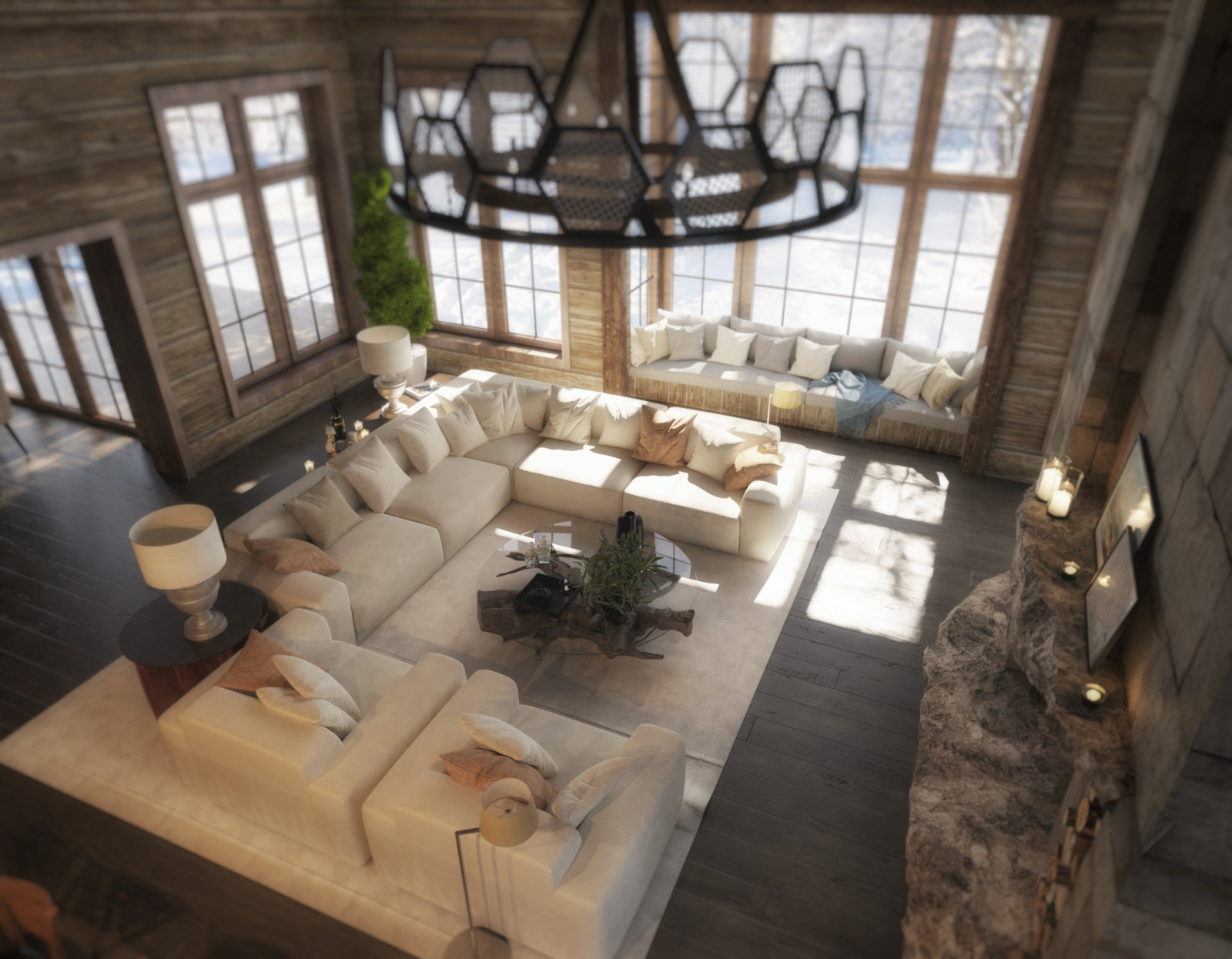 Интерьер деревянного дома.