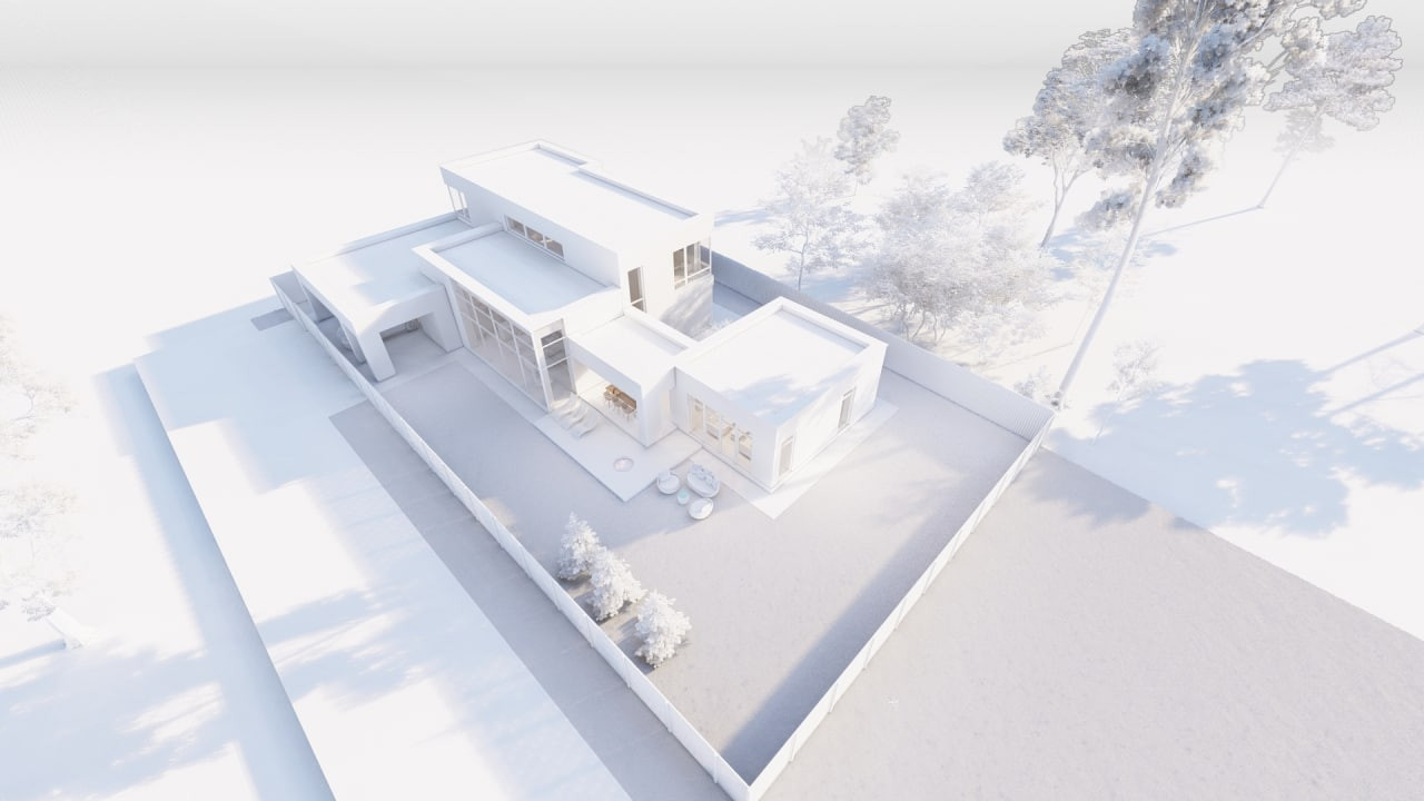 Проект дома с плоскими кровлями