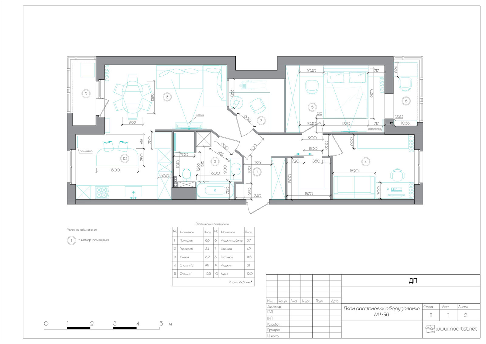 Квартира 79,5 м², Малая Митрофаньевская ул., д.5