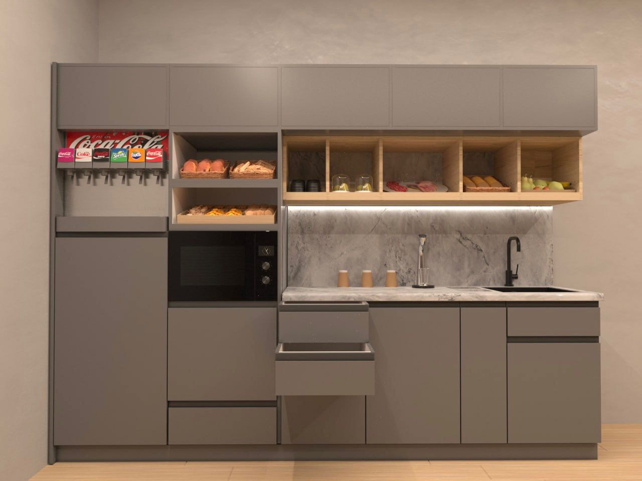 Проектирование кухни с наполнением