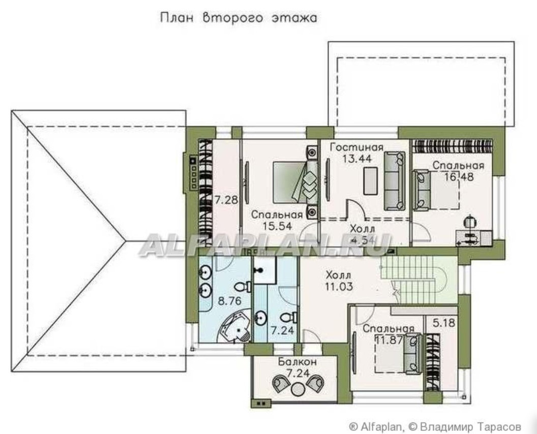 560B «ПРАЙД» - современный коттедж с остекленной верандой и гаражом