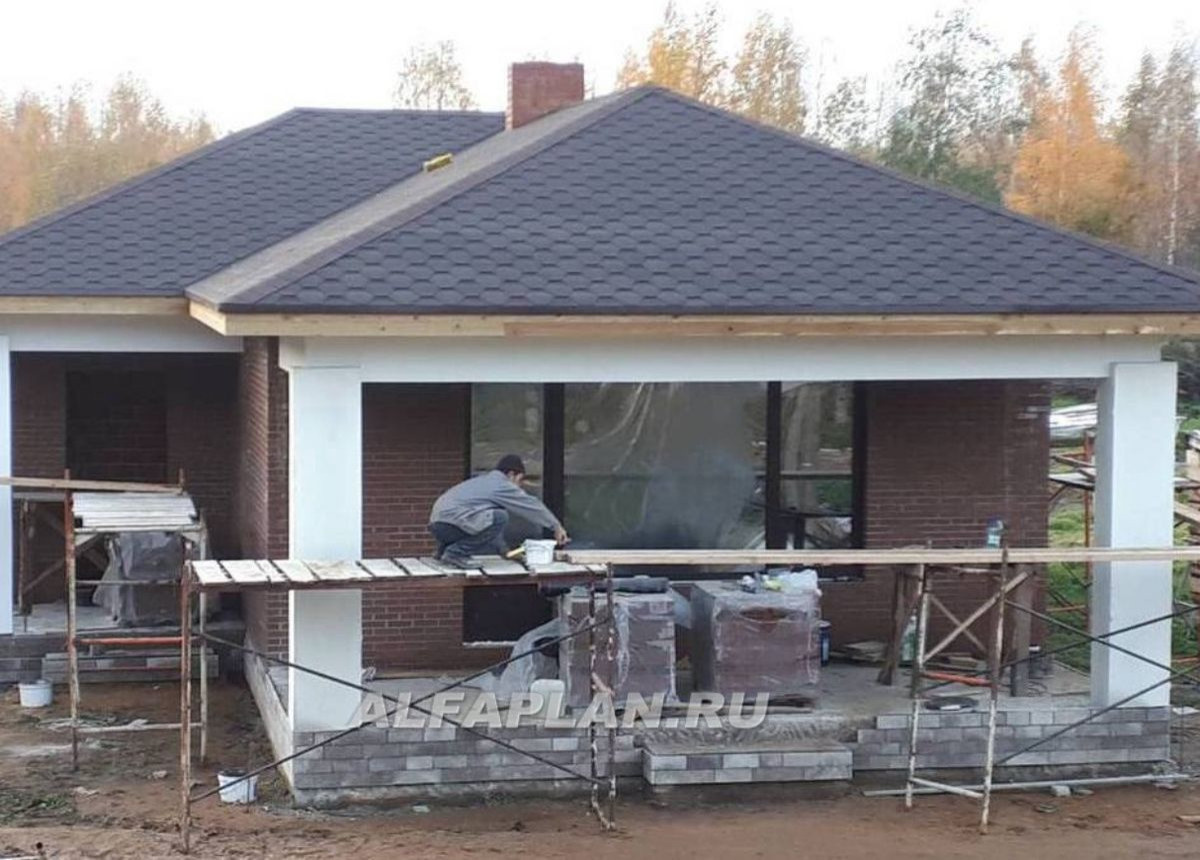 "ВИНЬОН" 570А - одноэтажный дом с большой террасой