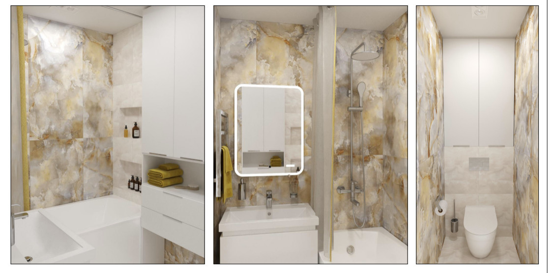 Квартира в голубых тонах.