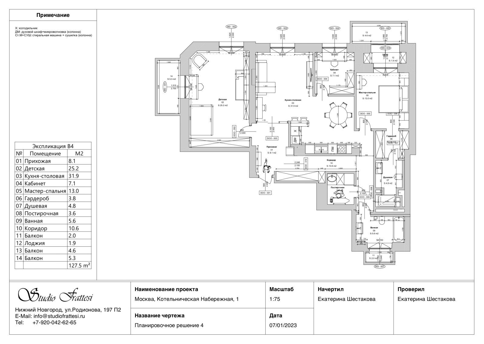 Обложка проекта: 3к-квартира Москва, Котельнеческая,1