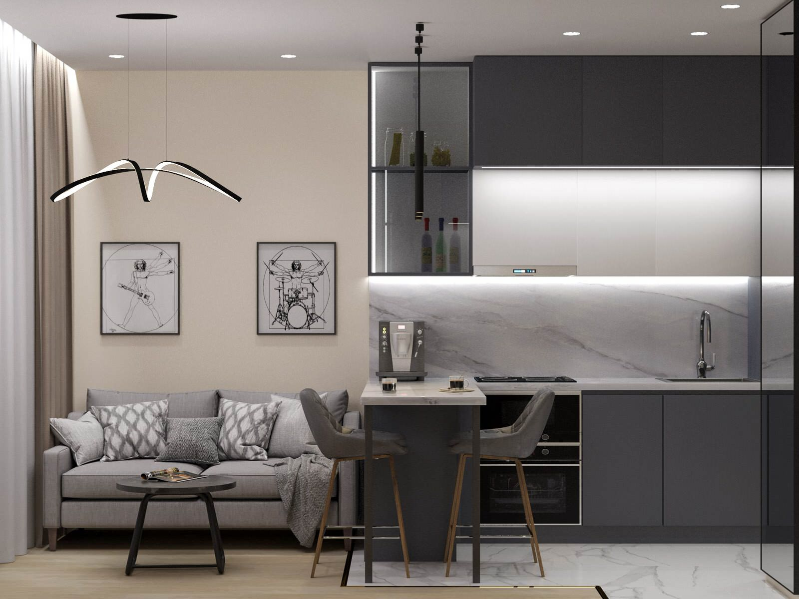 Обложка проекта: Квартира в стиле минимализм