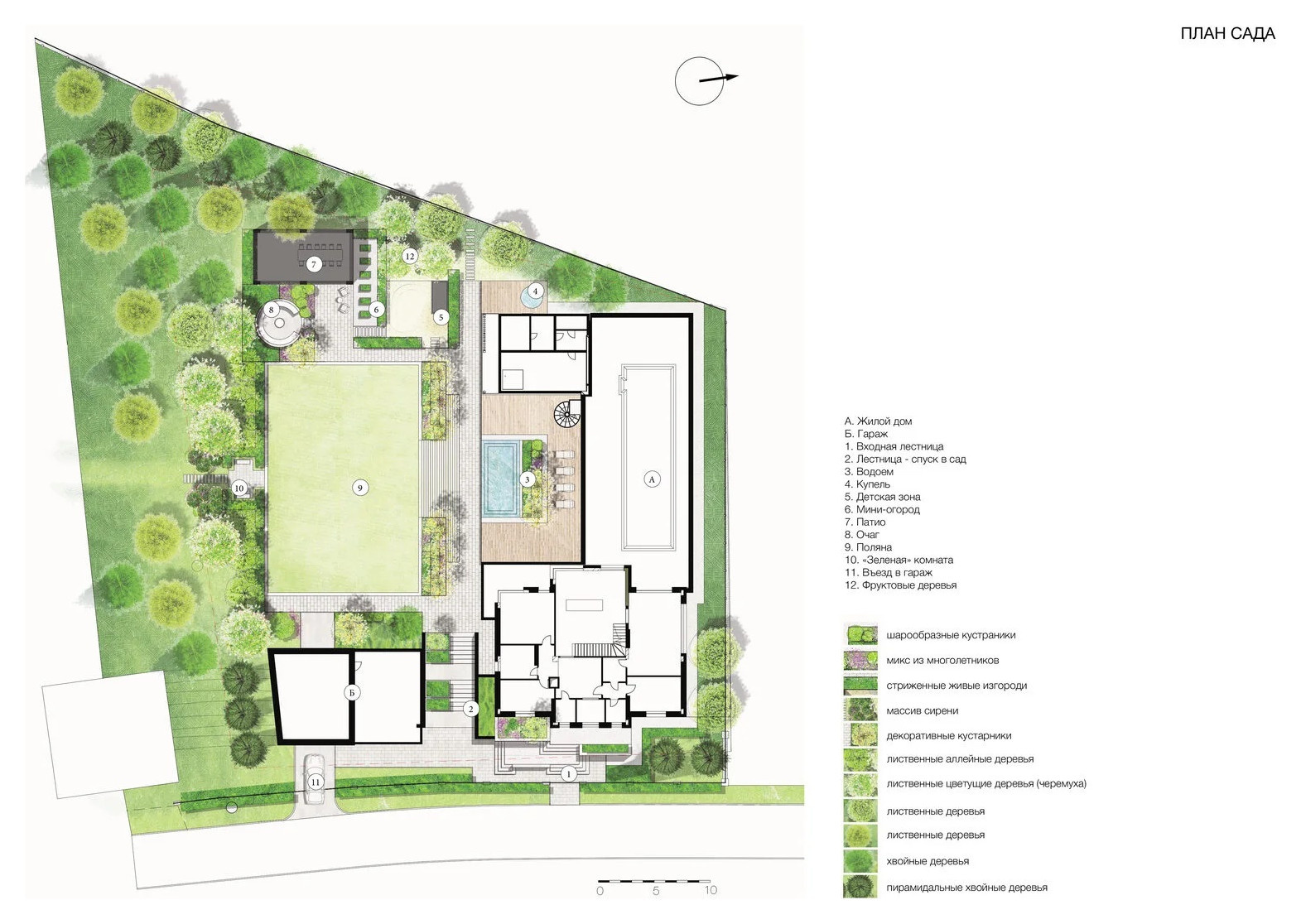 Ландшафтная концепция. Подмосковье. 2021