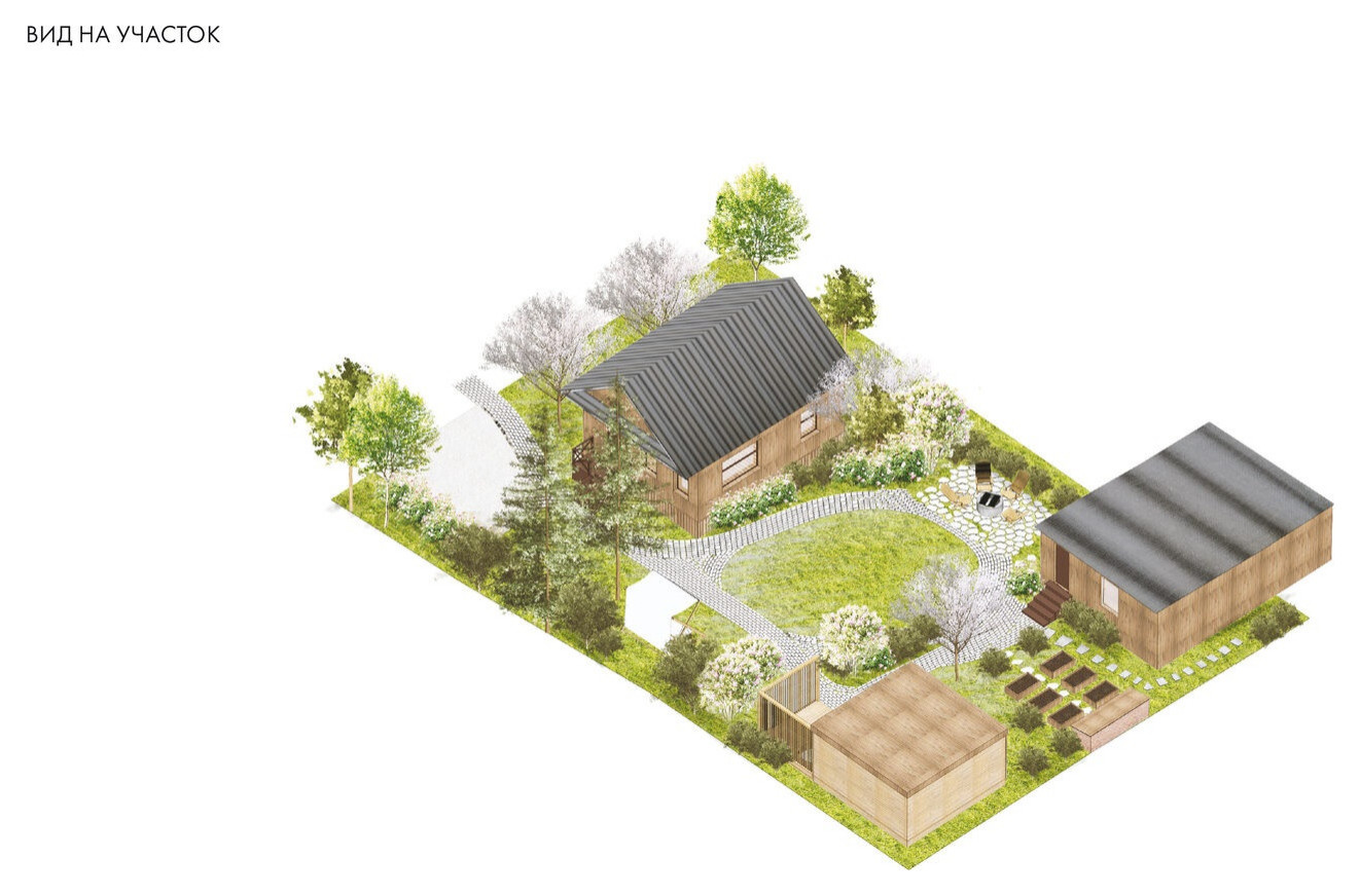 Ландшафтная концепция дачного участка. Полесье