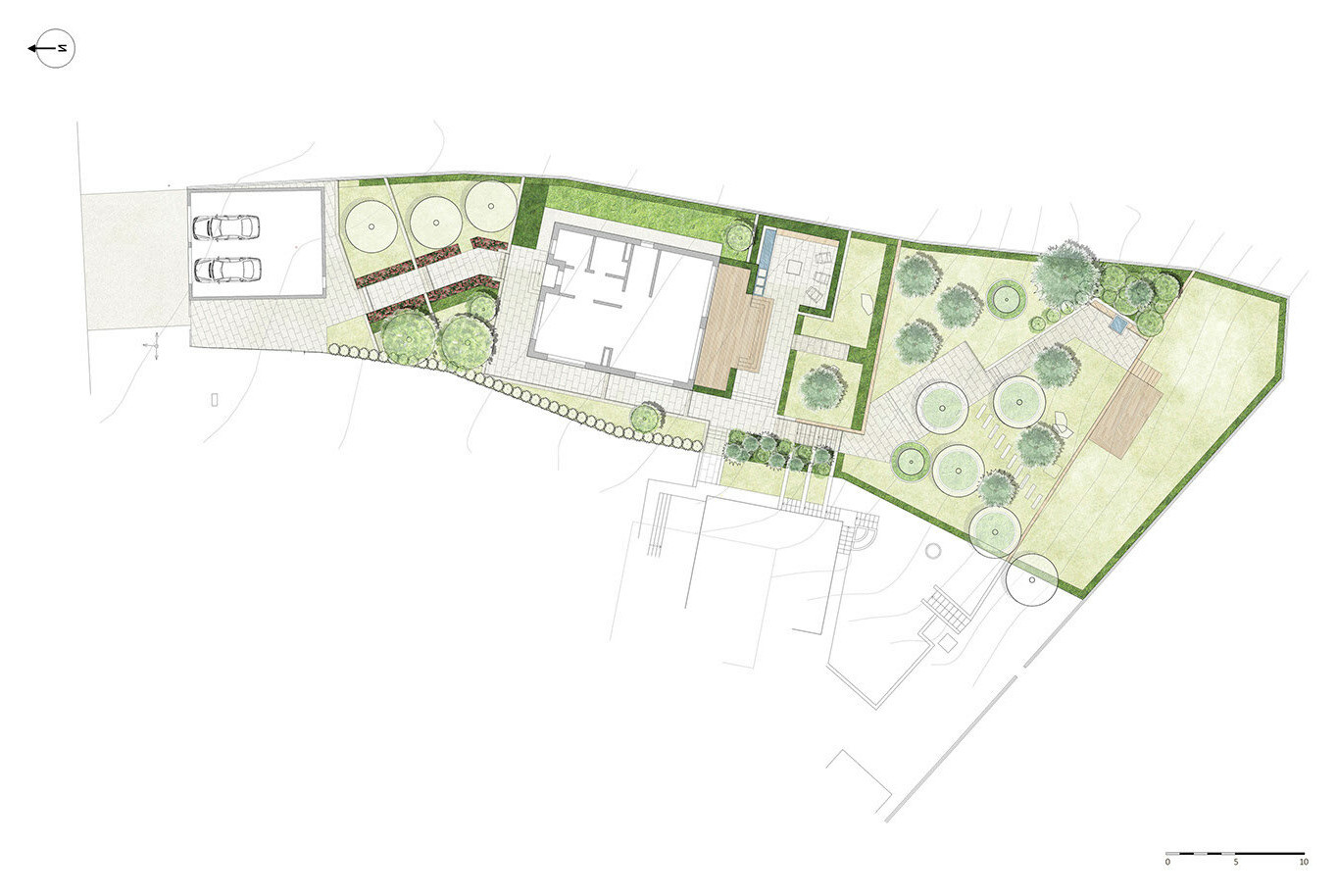 Ландшафтная концепция частного сада. Немчиновка