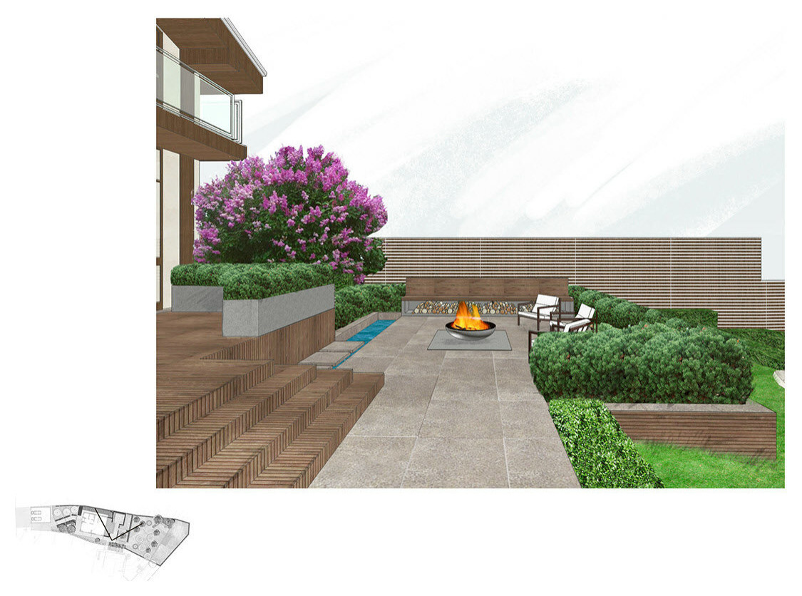 Ландшафтная концепция частного сада. Немчиновка