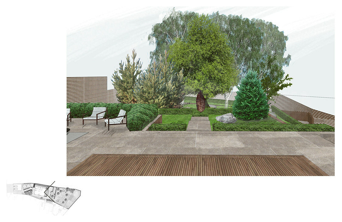 Обложка проекта: Ландшафтная концепция частного сада. Немчиновка