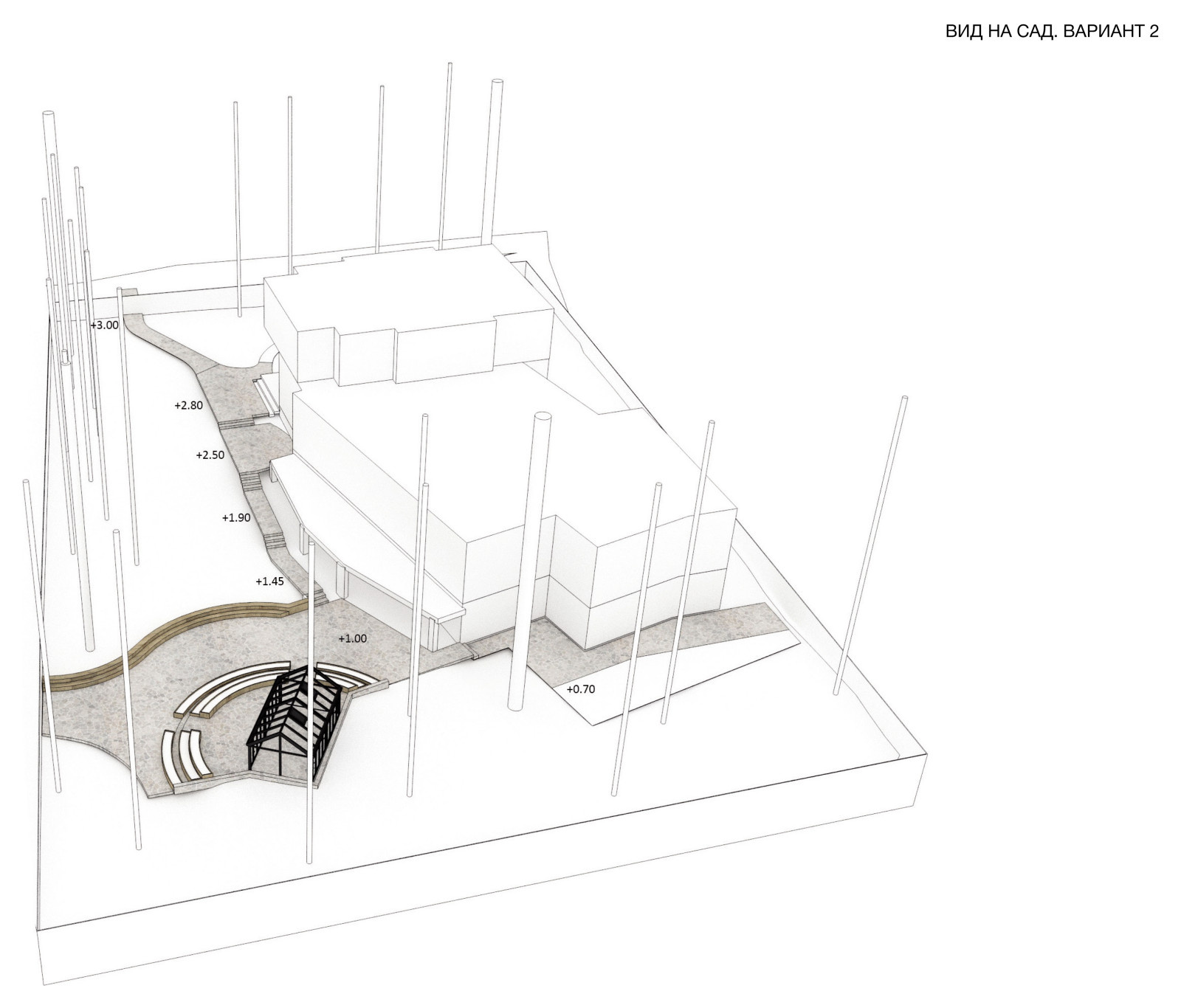 Планировочная концепция дачного участка в Салтыковке