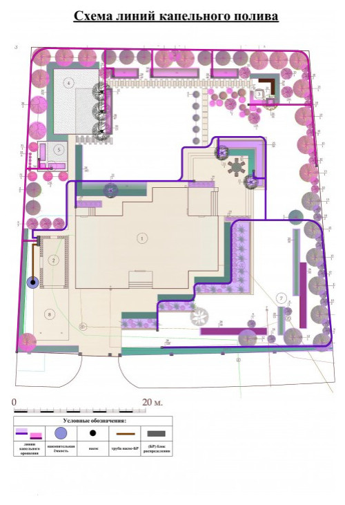 Полив в саду. Подмосковье.