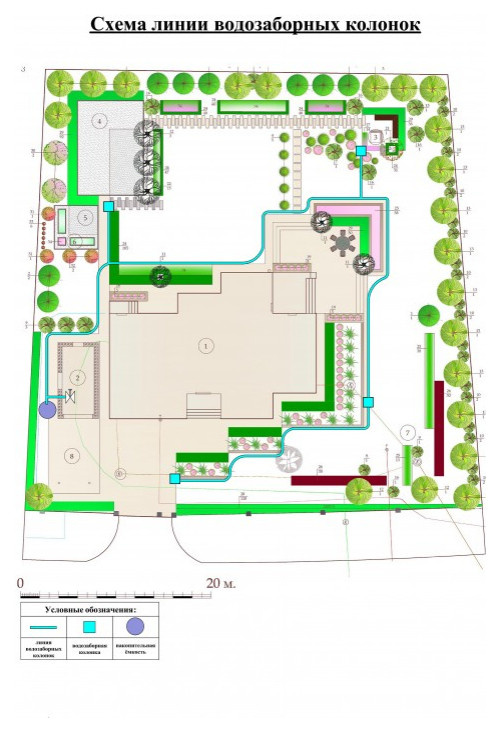 Полив в саду. Подмосковье.