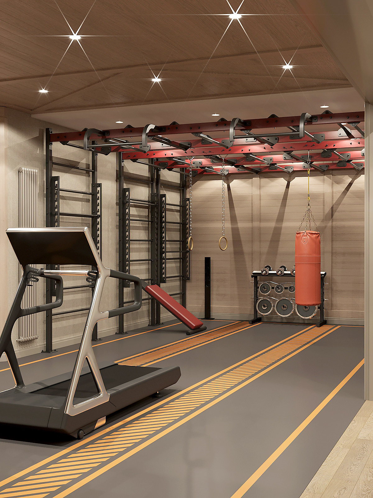 Тренажерный зал в загородном доме