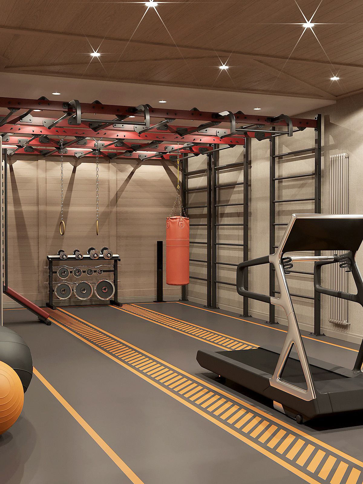 Тренажерный зал в загородном доме