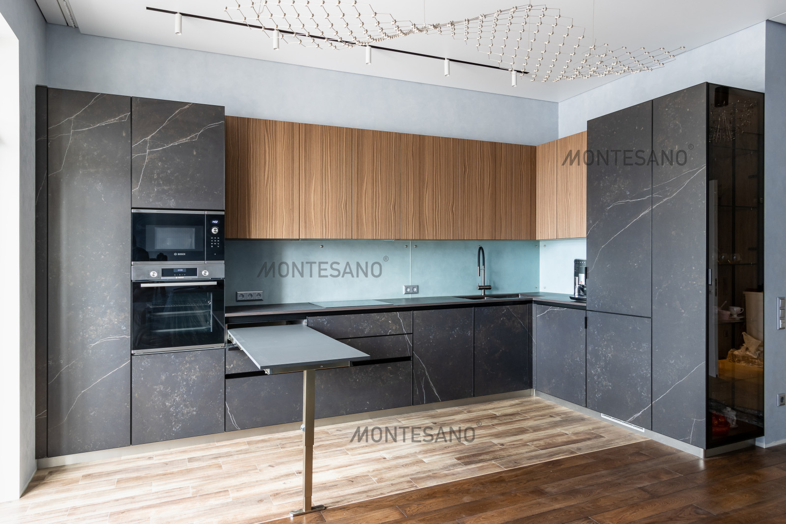 Кухня из керамики  - керамические фасады Dekton