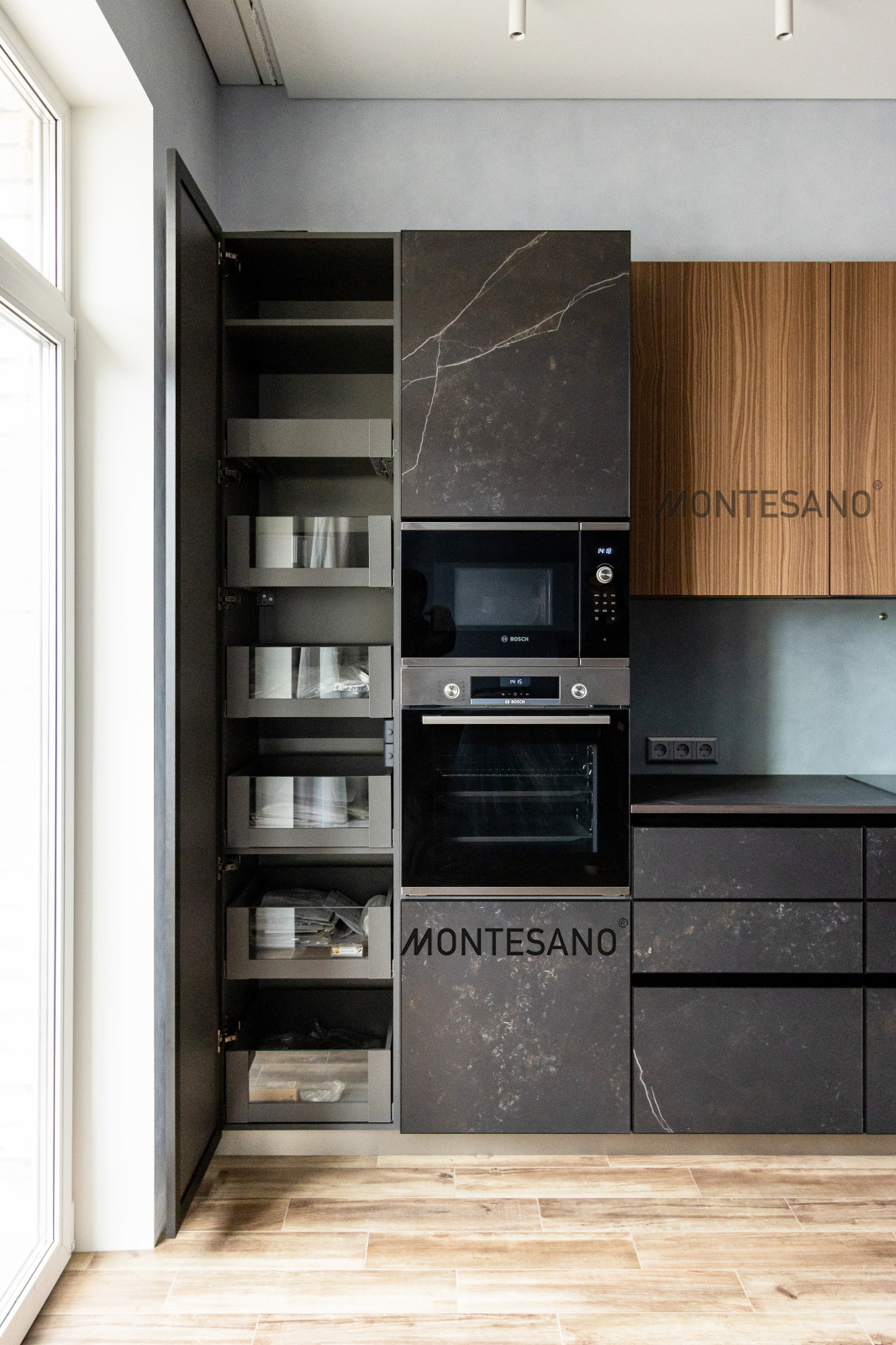 Кухня из керамики  - керамические фасады Dekton