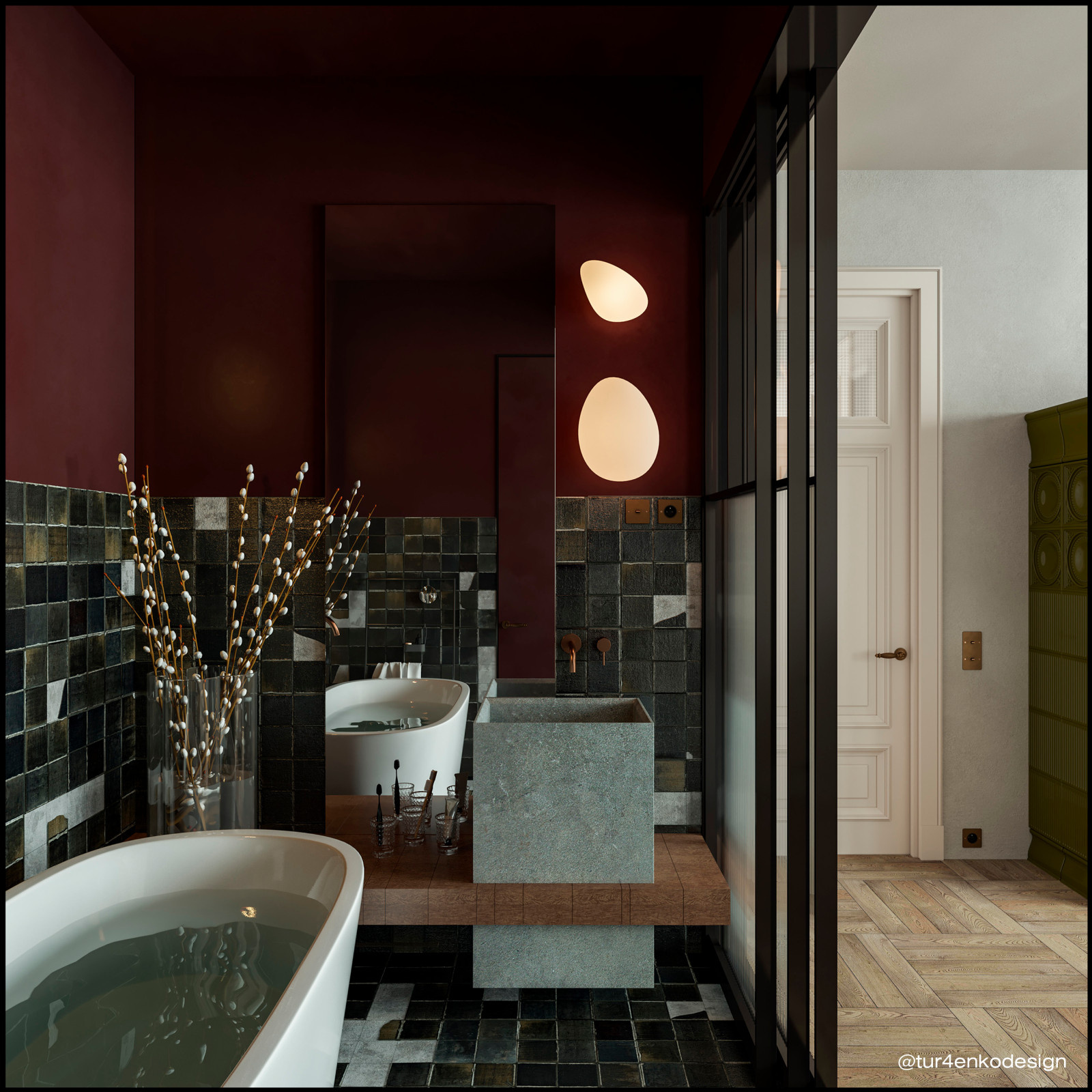 Эклектичный дизайн квартиры 100 м2 в ЖК "Павелецкая сити"