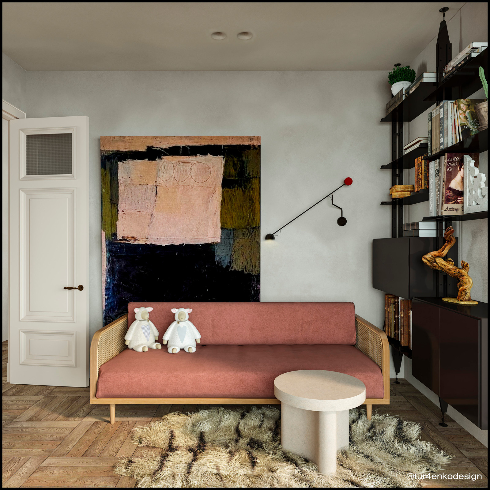 Эклектичный дизайн квартиры 100 м2 в ЖК "Павелецкая сити"