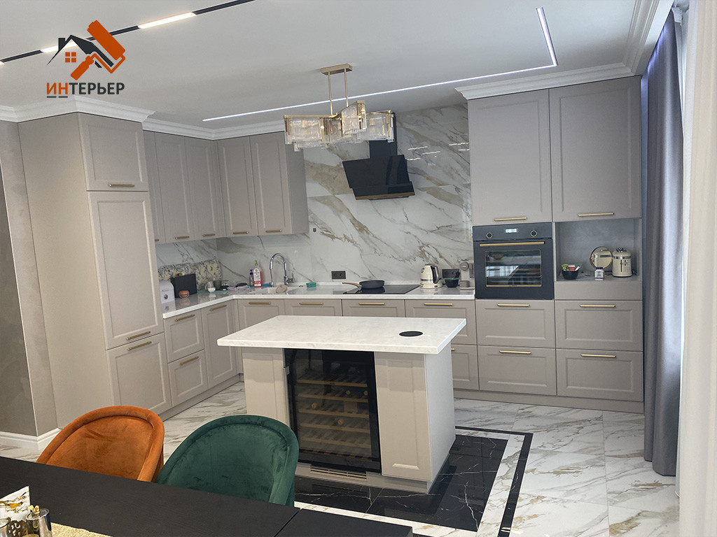 Гостиная - ремонт коттеджа под ключ