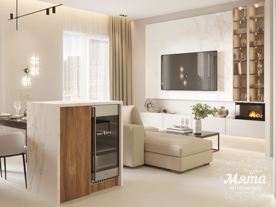 Дизайн интерьера однокомнатной квартиры в Санкт-Петербурге