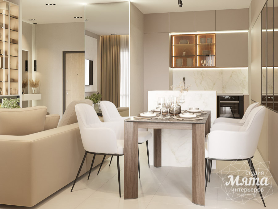 Дизайн интерьера однокомнатной квартиры в Санкт-Петербурге