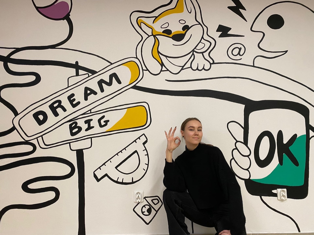 Роспись стен офиса обучающей компании