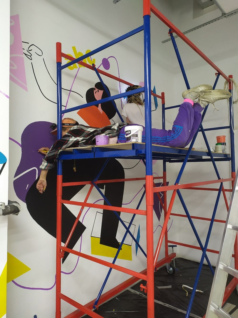 Роспись стен переговорной IT-компании ABC