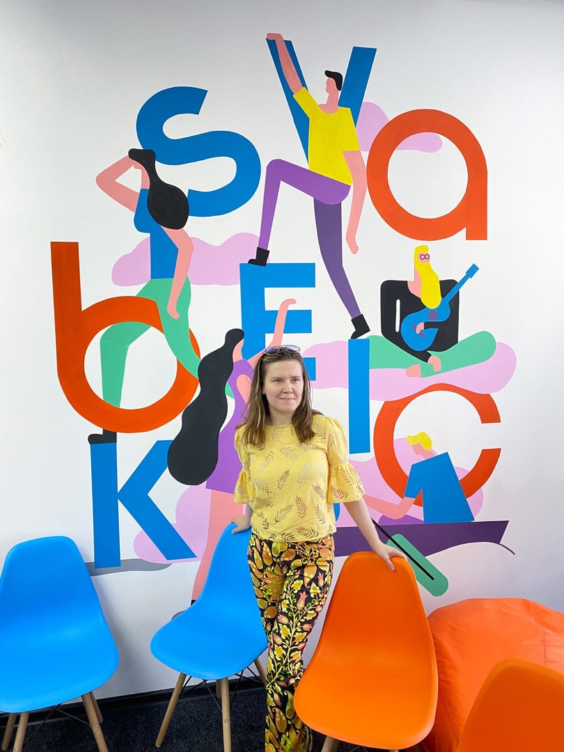 Роспись стен переговорной IT-компании ABC