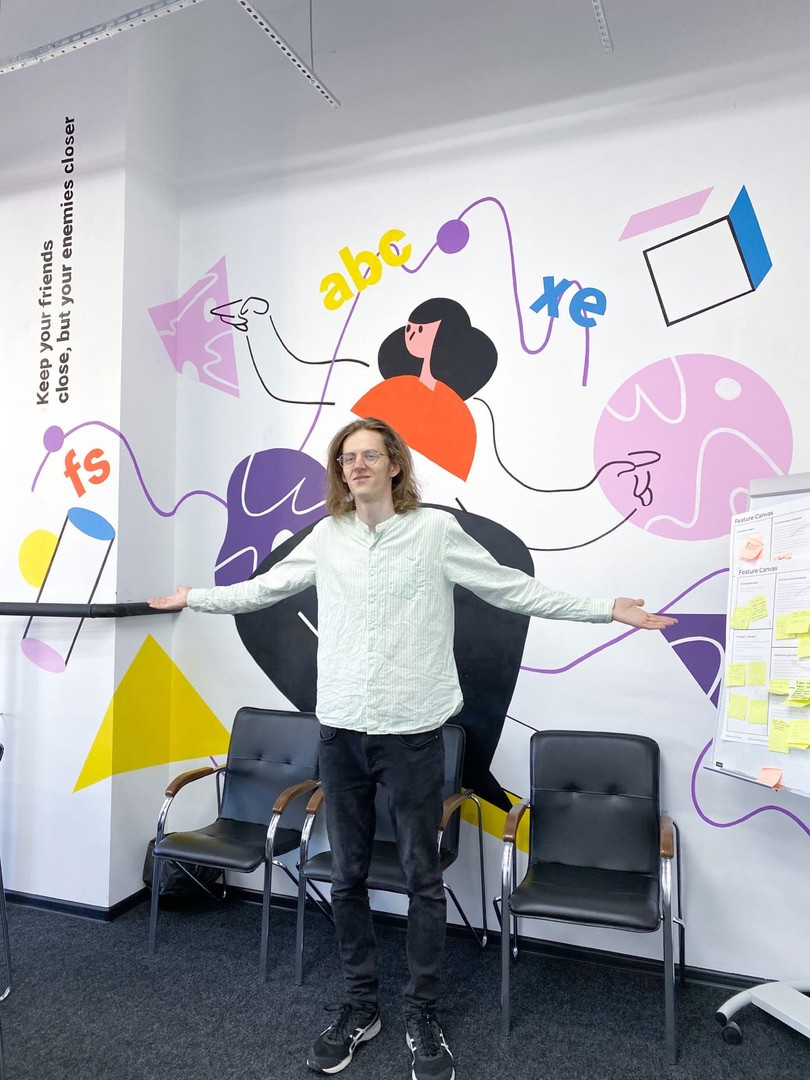 Роспись стен переговорной IT-компании ABC