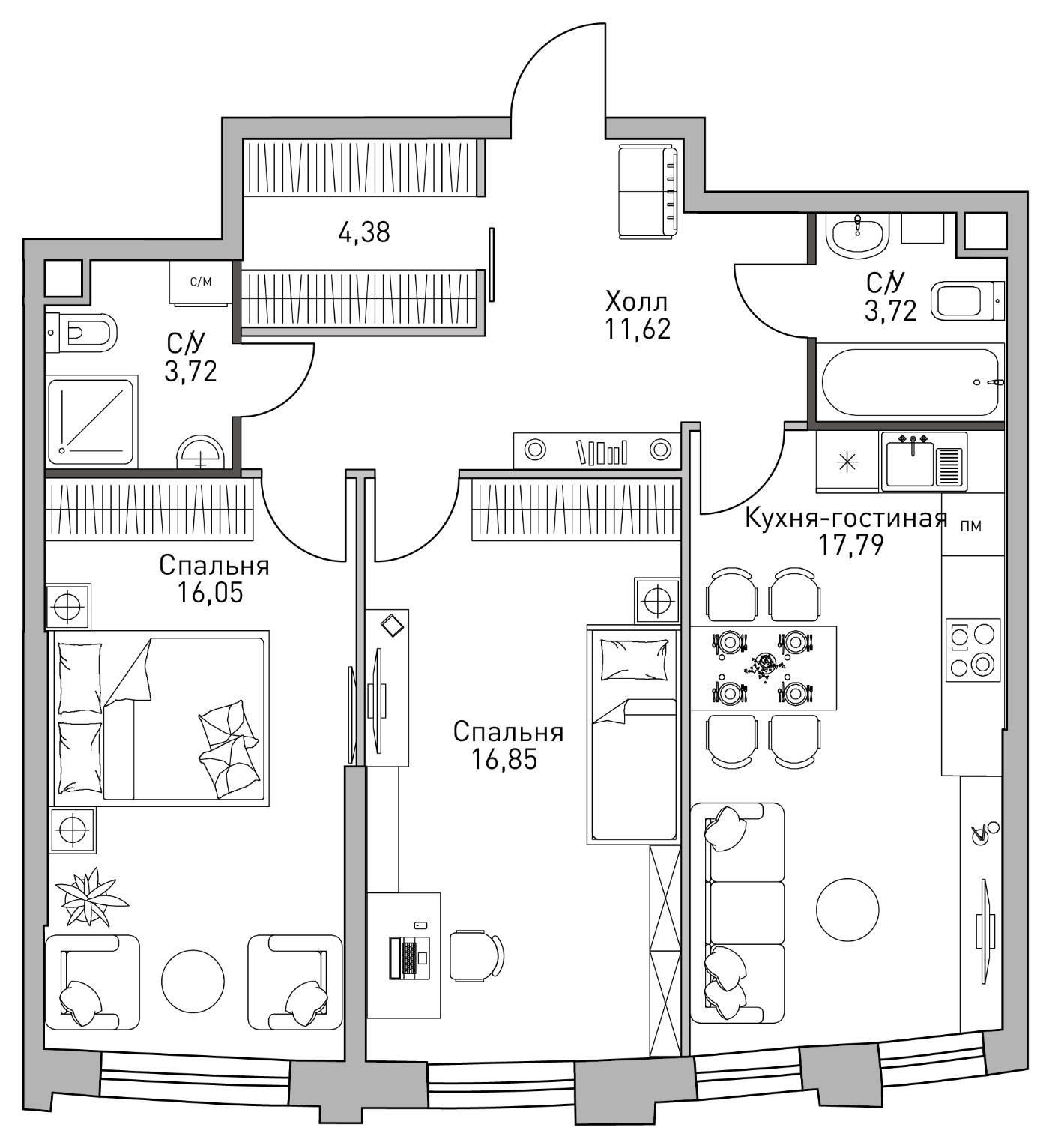 Квартира в ЖК Крылья в Москве