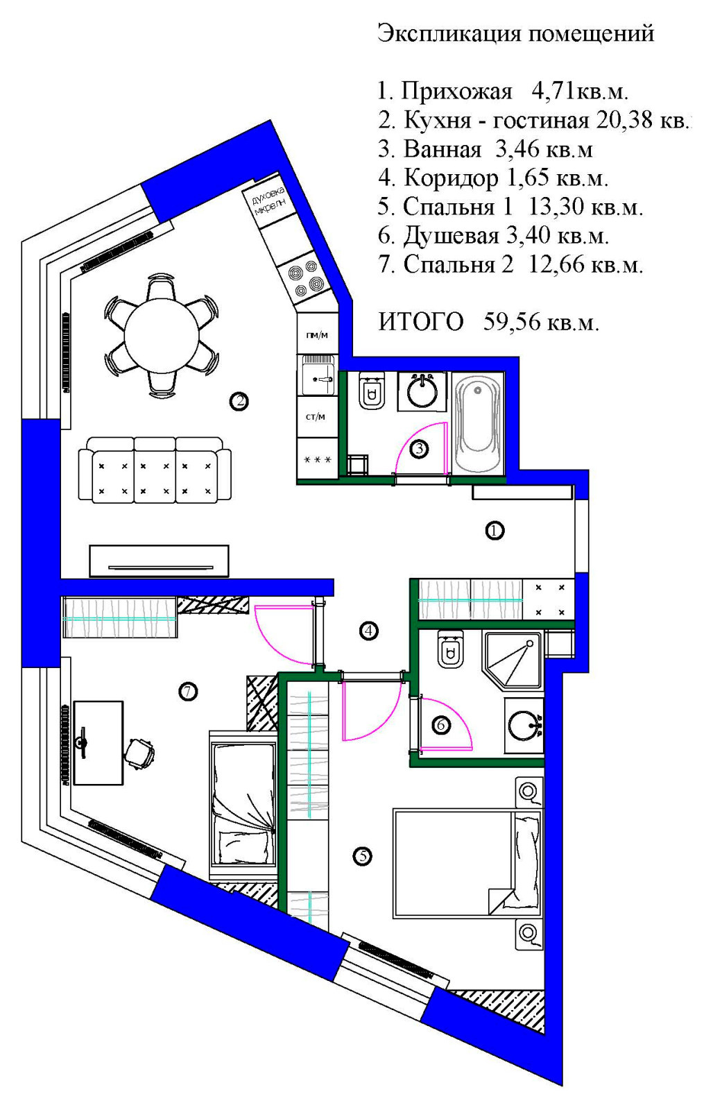 Небольшая квартира в ЖК Крылья