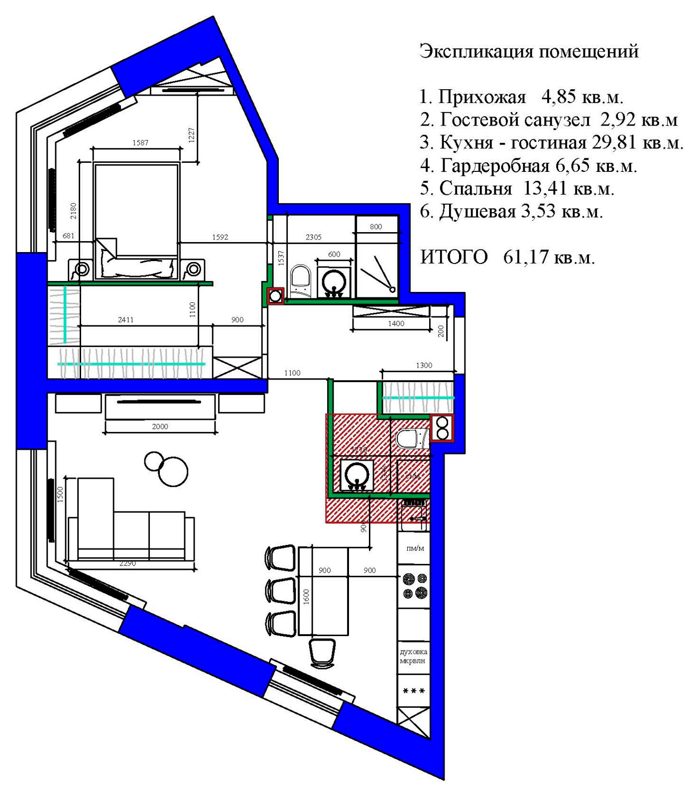 Небольшая квартира в ЖК Крылья