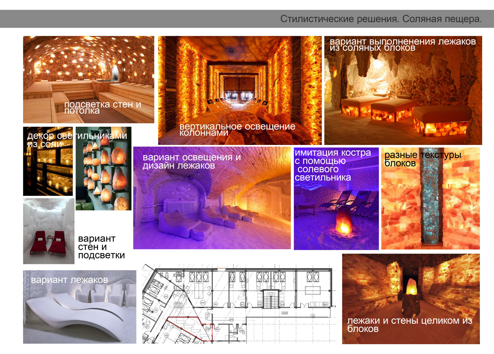 Коллажи для ресторанно-банного комплекса, предпроектная подготовка
