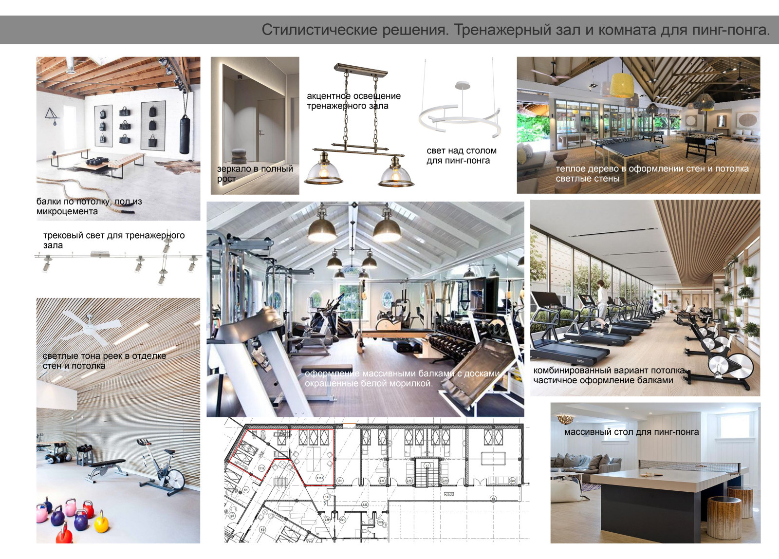 Коллажи для ресторанно-банного комплекса, предпроектная подготовка