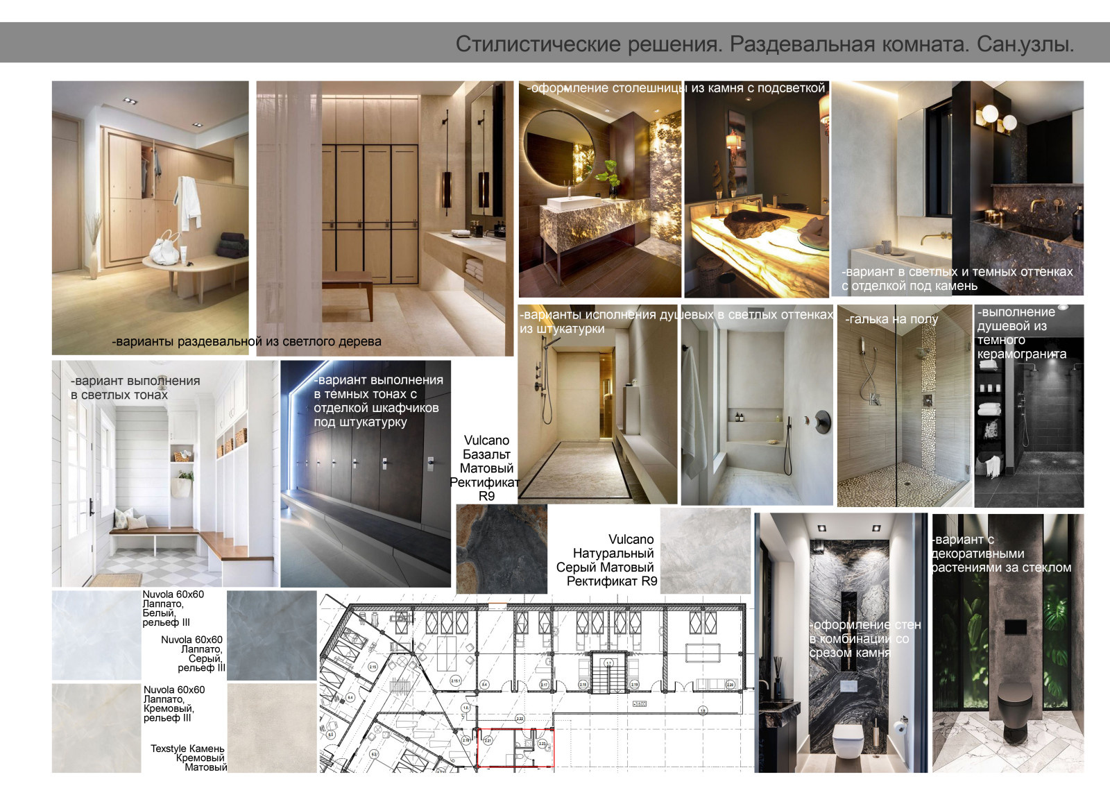 Коллажи для ресторанно-банного комплекса, предпроектная подготовка
