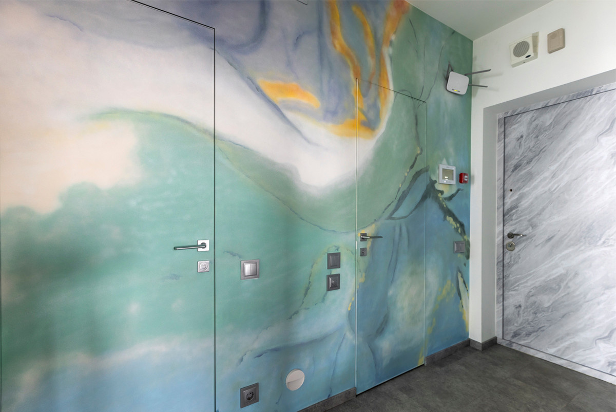 "Всплески жизни". Дизайн 3-х комнатной квартиры в современном стиле.