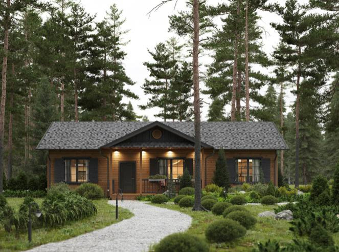 Дом 15,4 на 10,1 м.