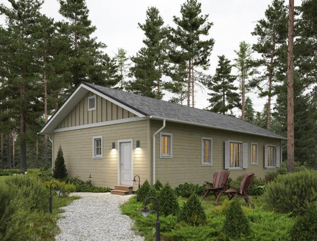 Дом 15,4 на 10,1 м.