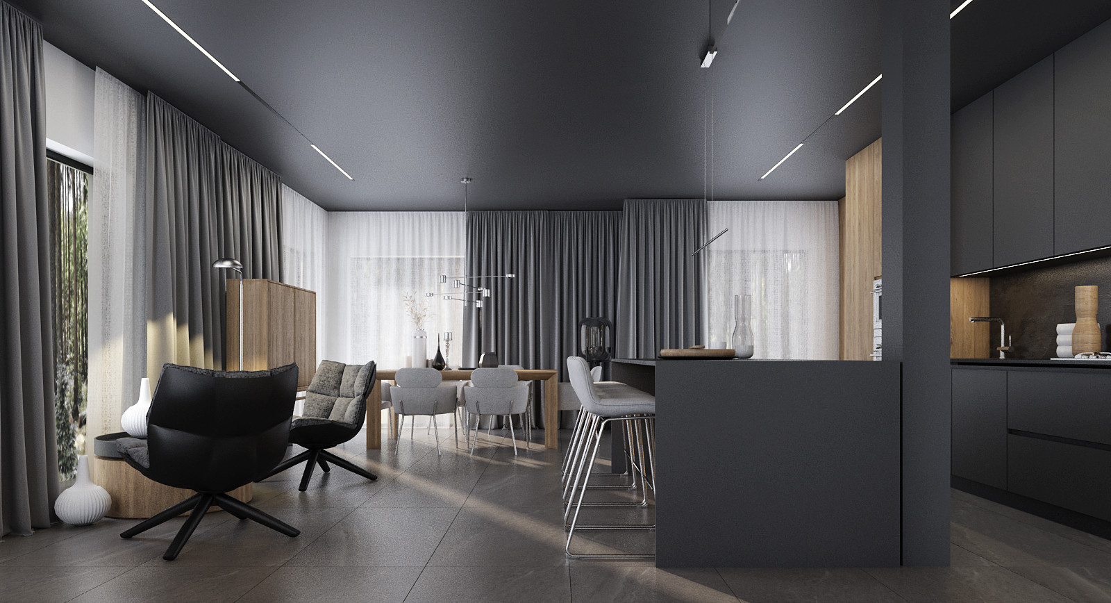 Проект загородного дома в лесу