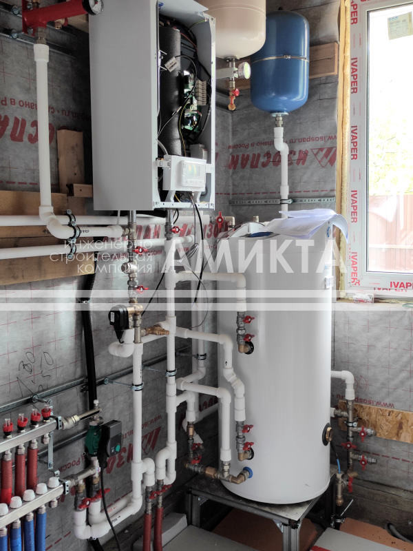 Отопление для каркасного дома 110 м²