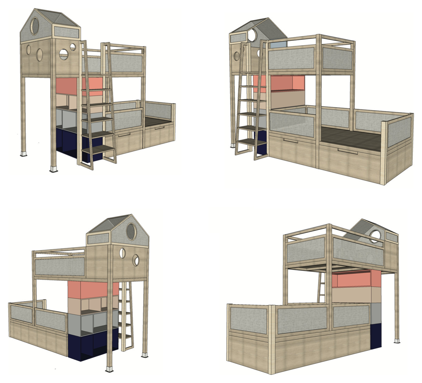 дизайн детской комнаты, разработка и производство детской мебели