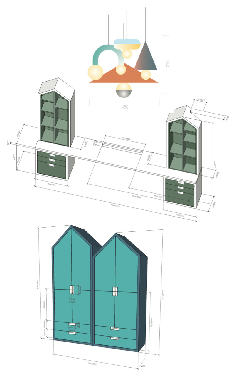 дизайн детской комнаты, разработка и производство детской мебели