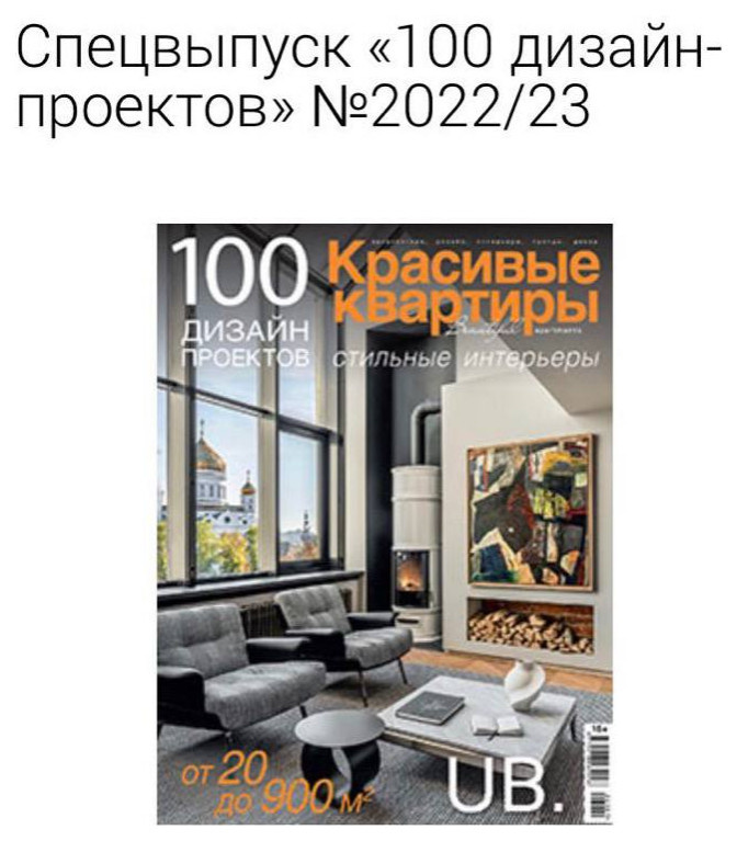 Обложка проекта: Публикация в журнале "Красивые квартиры"