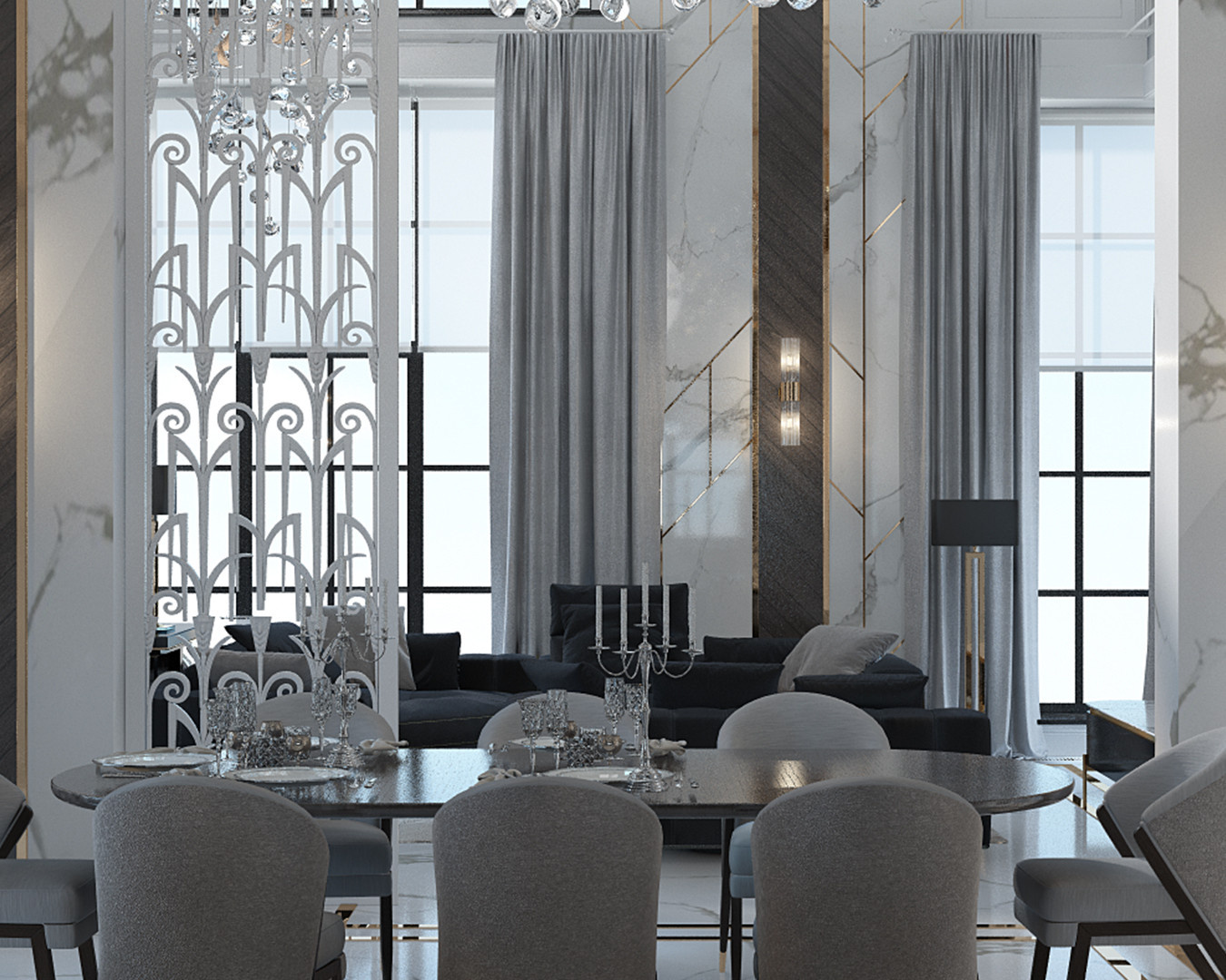 LUXURY KITCHEN\DINING\LIVING ROOMS